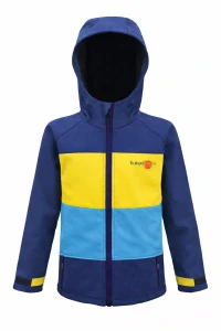 Softshellová bunda / tmavo modro-žlto-modrá DOPREDAJ