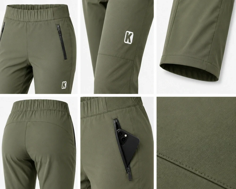 Dámské LETNÍ outdoorové kalhoty -khaki