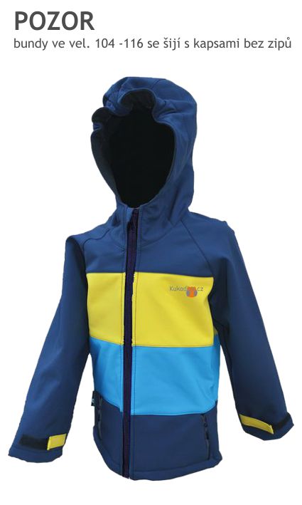 Softshellová bunda / tmavo modro-žlto-modrá DOPREDAJ